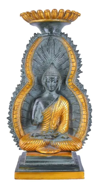 Statue de bouddha en laiton, baleine blanche, bénédiction, idole...