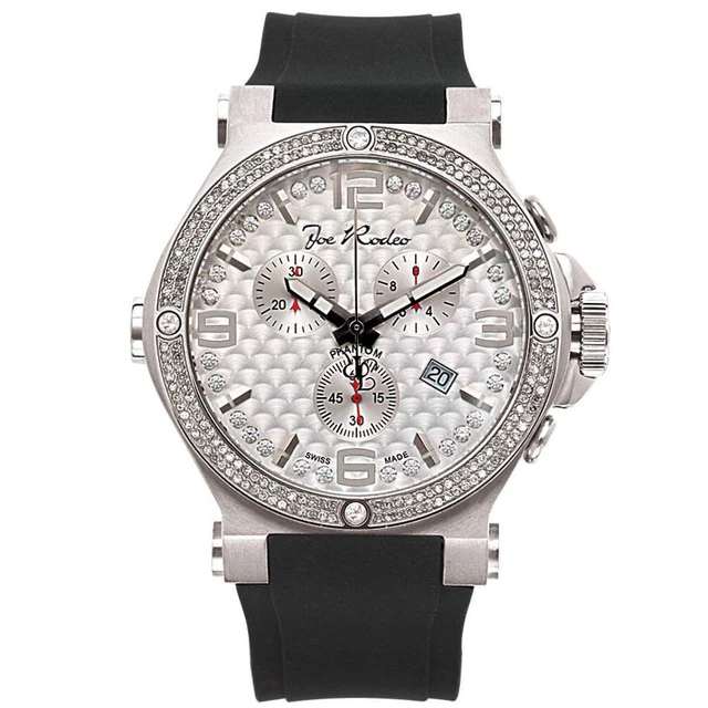 Joe Rodeo Diamond Men's Watch - PHANTOM silver 2.25 ctw