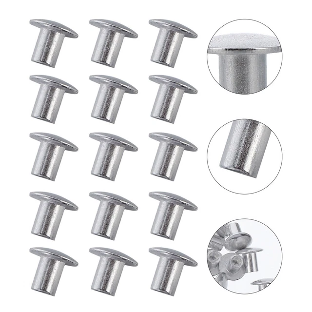 200 Rivetti Ciechi In Alluminio | Flangia Larga | M3.2/M4/M4.8 | Per Fai Da Te, Auto E Navi | Nero/Argento - Foto 9