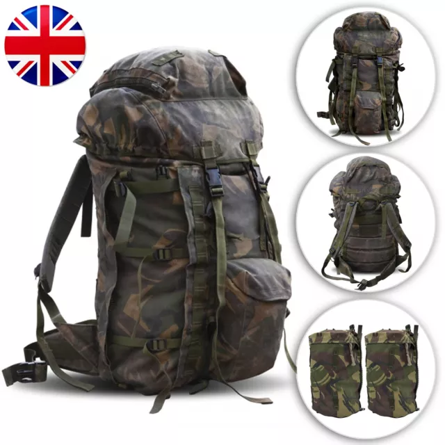 Genuino Ejército Británico LARGO DPM IRR 30 Mochila Mochila 110 L Bolso + 2x Bolsa Lateral