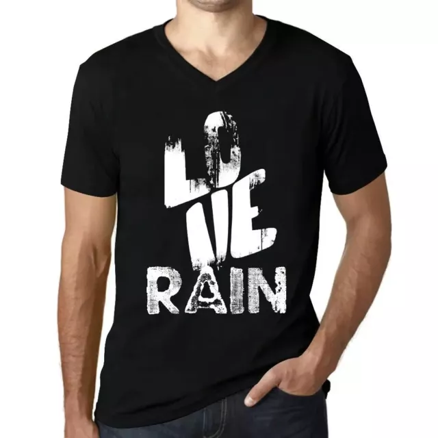 Camiseta de Cuello V para Hombre Lluvia De Amor – Love Rain – T-shirt Vintage