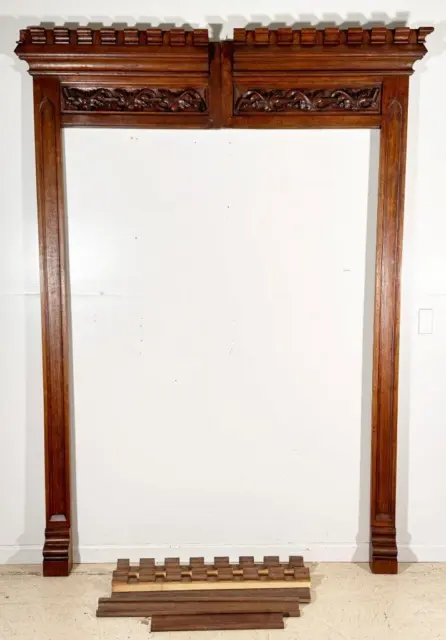 92" Tall French Antique Gothic Revival Wood Portal/Door Frame