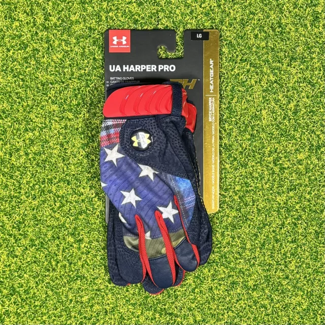 Under Armour Bryce Harper Pro Size Large Batting Gloves USA Limited Edition