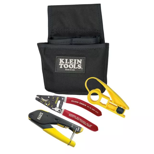 Klein Tools Coax Kit: Crimp, Compress, Install, for F-Connectors | VDV012-811