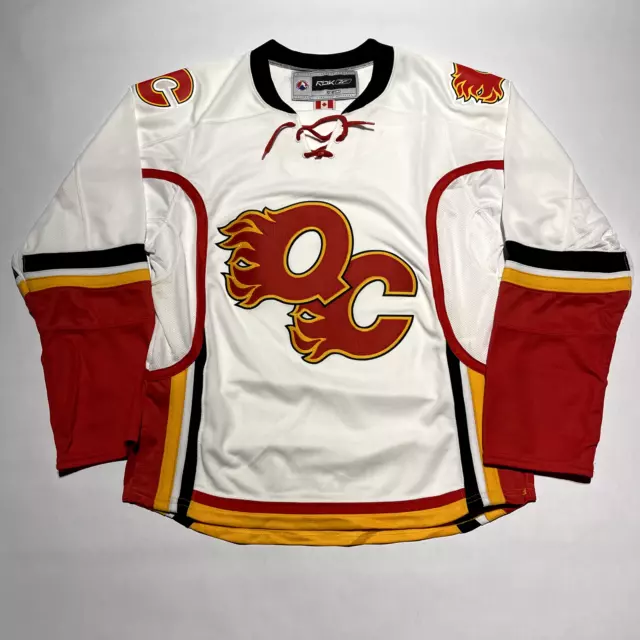Quad City Flames Mesh Promo Minor League Hockey Jersey. Size Youth 14-16