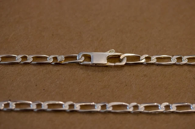 Chaîne Figaro Dorée Pour Homme 50cm - Largeur 8mm, Laiton, Avec/sans Bracelet, Neuve Sous Blister