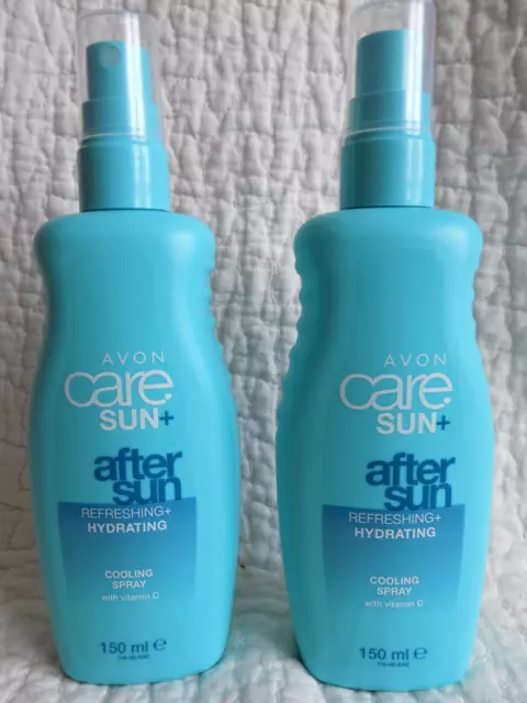 AVON 2 x COOLING AFTER SUN LOTION SPRAYS WITH ALOE VERA & VITAMIN C 150ml each