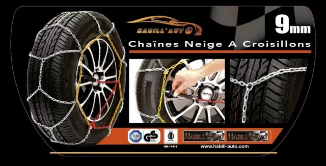 Chaines neige manuelle 9mm 215/50 R18 - 215 50 18 - 215 50 R18