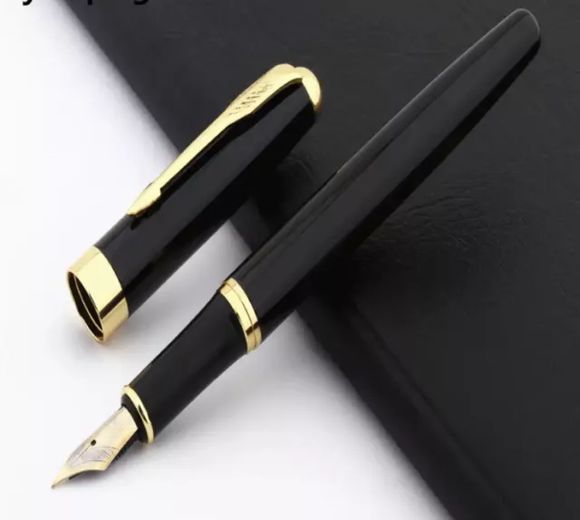 398 Gold And matte black fountain Pen office home gift business