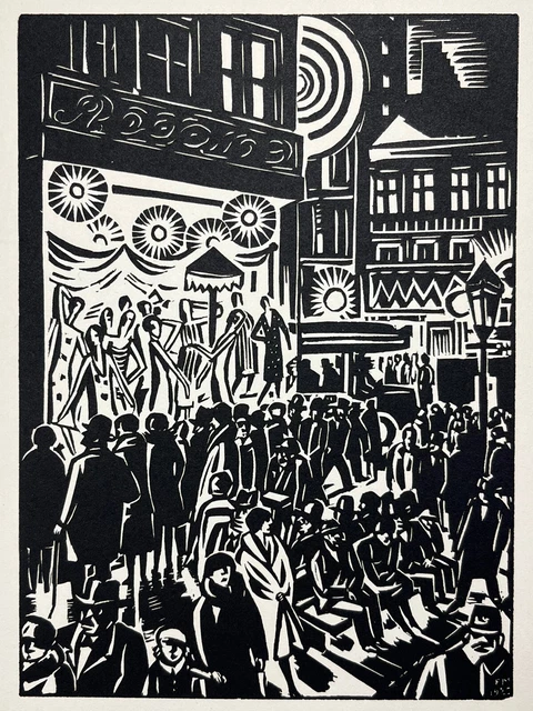 Frans Masereel woodcut woodcut display shop window