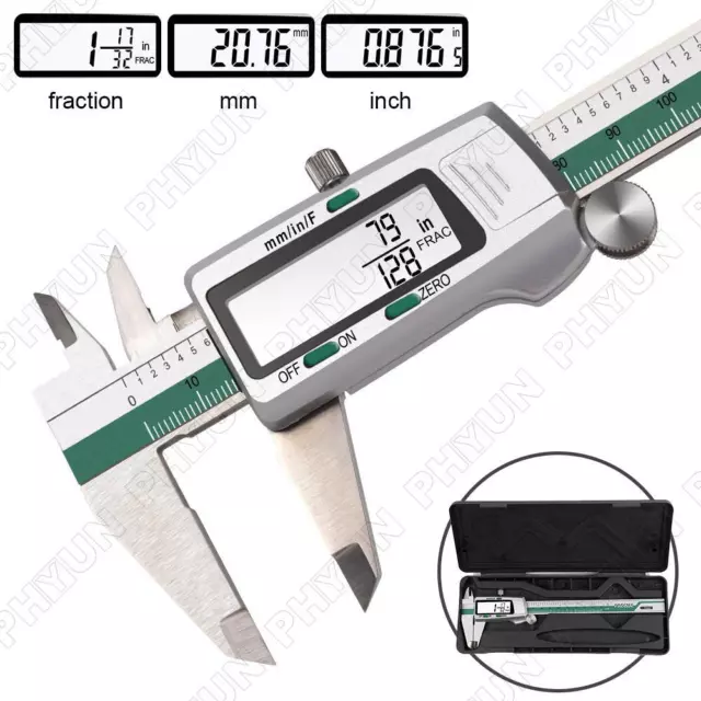 LCD Digital Electronic Vernier Caliper Gauge Stainless Steel Micrometer 150mm