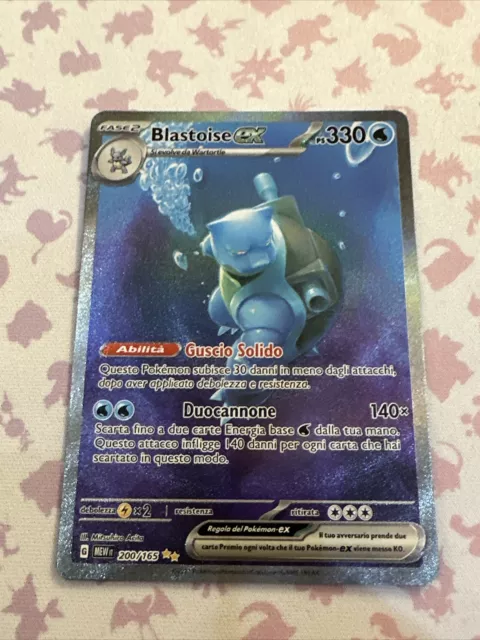 Carte Pokemon Blastoise EX 200/165 Alt Art Scarlatto e Violetto 151 ITA NM