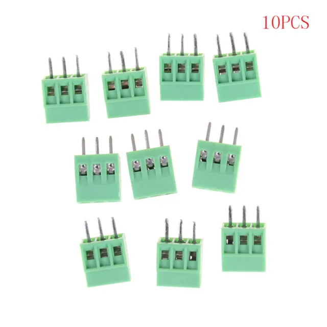 10pcs 3 Poles KF128 2.54mm PCB Universal Screw Terminal Block n C-wf