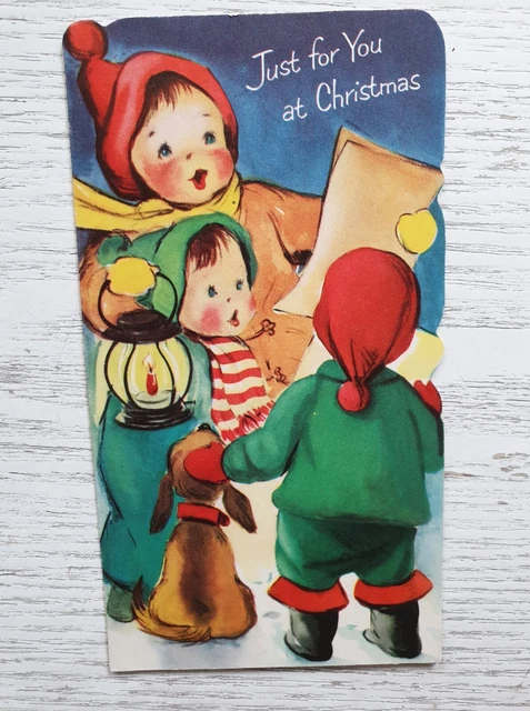 Vintage Choir Singers 1950's American Christmas Greeting Card (EB2700)