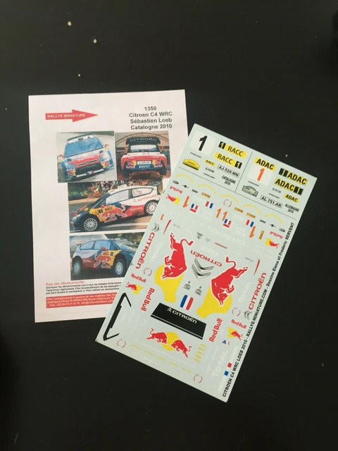 Décalcomanies 1/32 Citroën C4 WRC Sébastien Loeb Rallye Catalogne 2010 - Neuf, Modélisme