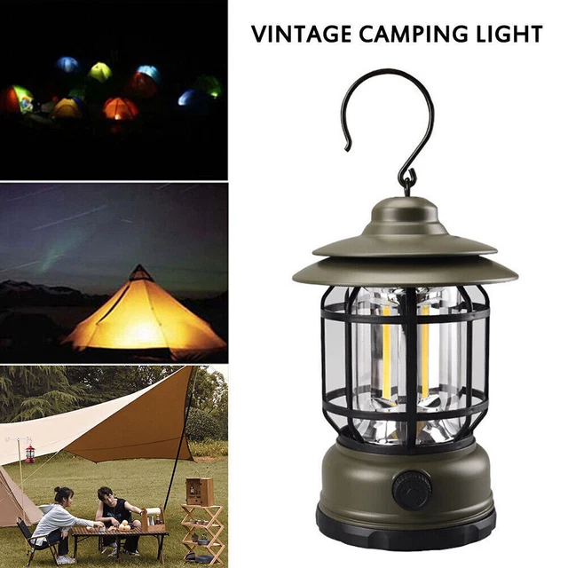 Portable Tent Light LED Lamp Rechargeable Torch Lantern Camping Hiking Outdoor