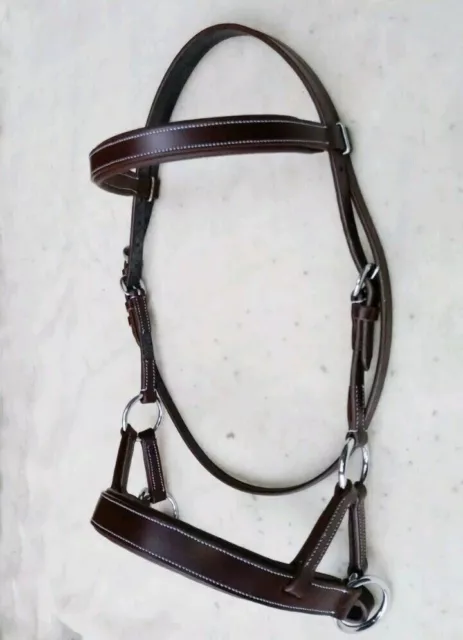 ALL HORSE SIZE Any Color SIDEPULL Bitless BRIDLE & REINS handmade