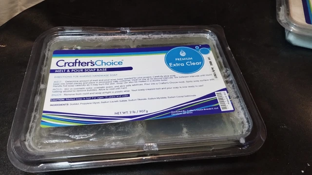 Crafter's Choice 2 libras Base de jabón extra transparente Block Premium para derretir y verter
