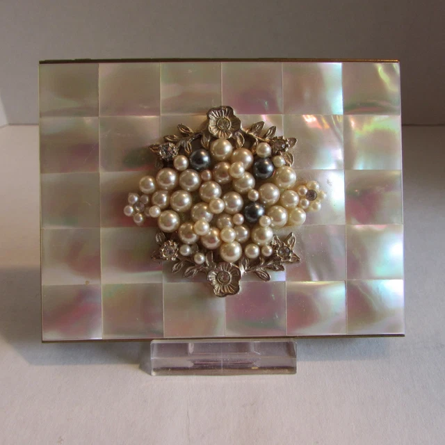 marhill cigarette case VINTAGE MARHILL MOTHER of Pearl Cigarette Case with Original Sticker $20.50