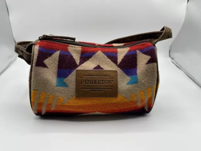 Pendleton Wool Aztec Crossbody Zipper Shoulder Bag 10x6 Hippie Boho Western