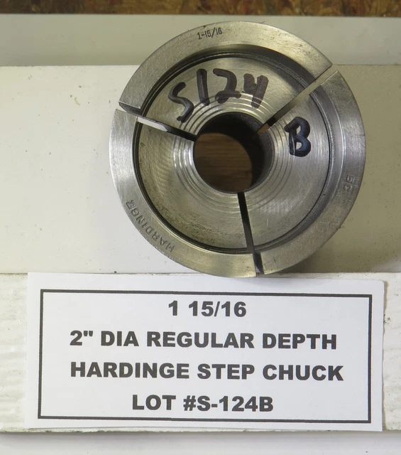 Hardinge Hardened 2" Regular Depth Step Chuck -  1-15/16" Dia - Lot # S124B-Rd
