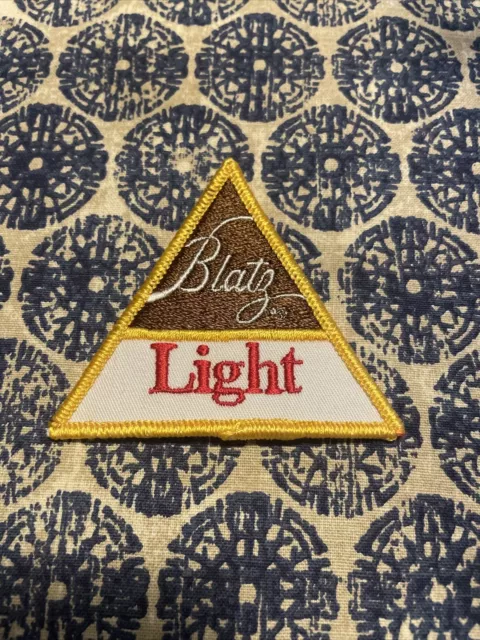 Blatz Light Beer Patch Iron On Trucker Hat 70s Rare Logo 3” Milwaukee Triangle