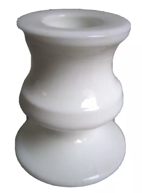 Miniature milk glass candle holder