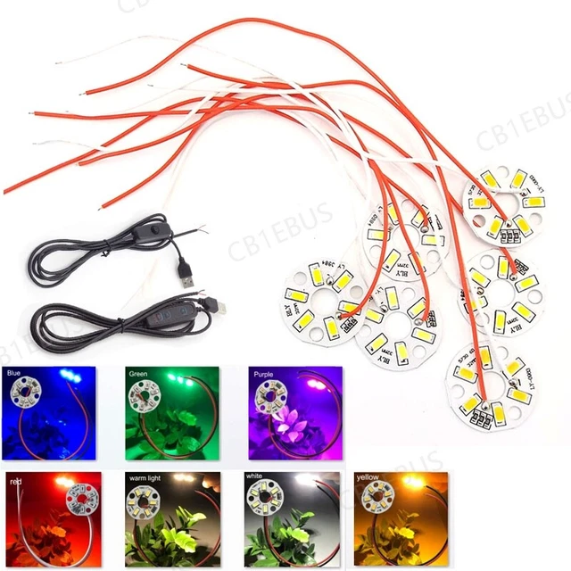 5V Green Warm White LED SMD Lamp Bead Board diy Blue Light Source 5730 chips CB1