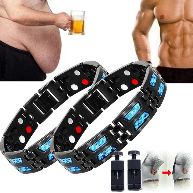 Pulsera magnética para hombres pérdida de peso imanes de energía joyería pulsera adelgazante