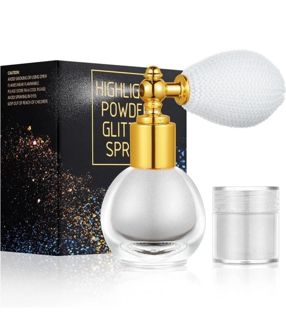 Glitter Spray Trucco Corpo Effetto Brillante e Luminoso per Viso Corpo e Capelli