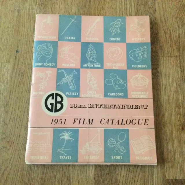 Vintage GB 16mm Entertainment 1951 Film Catalogue Rank Organisation