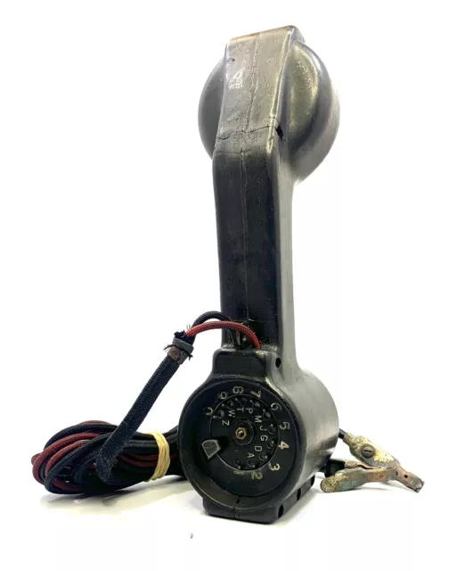 Vintage Western Electric-Bell System Lineman's Black Rotary Test Phone Spins