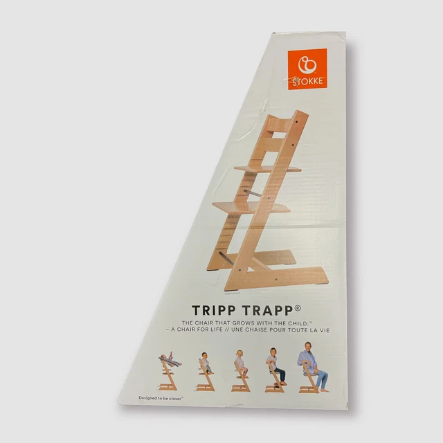 $300 STOKKE White Tripp Trapp Bebé Adulto Niños Silla Alta de Madera Ajustable