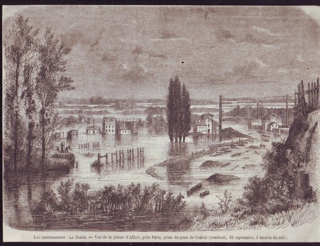 1866  --  Vue De La Plaine D Alfort Inondee  £798