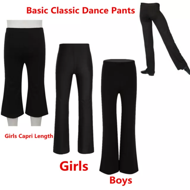 Kids Boys Girls Dance Pants Boot Cut Pants Latin Modern Jazz Pants Dancewear