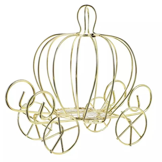 Creative Pumpkin Carriage Decor Golden Candy Box Pumpkin Cart g_ln