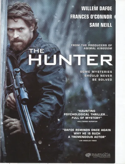 ORIGINAL COVER ART The Hunter (2011 DVD Cover) Willem Dafoe Frances O'Connor