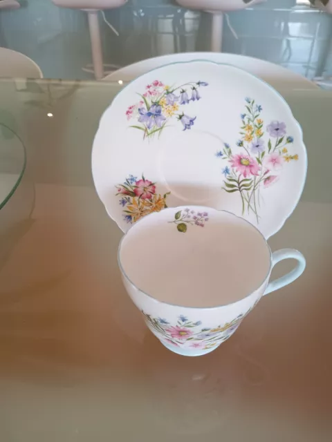 Shelley "Wild Flowers" 13668 Breakfast cup & Saucer (large size)