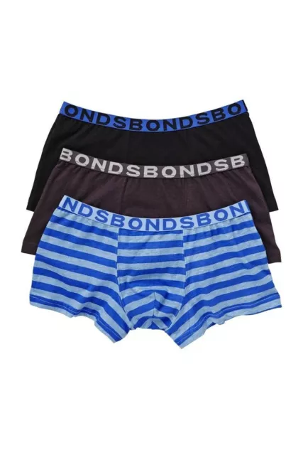 Boys Bonds Kids Underwear 3 Pack Trunks Boyleg Boxer Shorts Blue