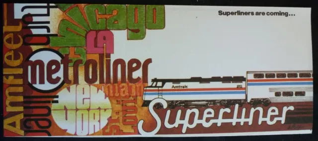 Railroad Ticket Envelope Amtrak Super Liner