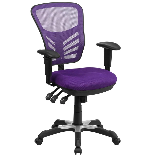 Flash Furniture Mid-Back Purple Mesh Swivel Task Chair HL-0001-PUR-GG