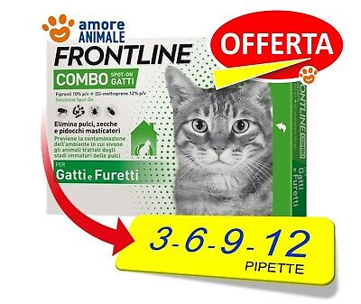 Frontline Combo Gatto  3 / 6 / 9 / 12 pipette - Antiparassitario Gatti - OFFERTA