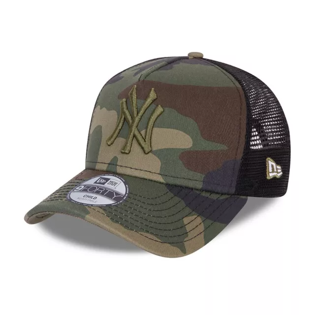 New Era 9Forty Kinder Trucker Cap - NY Yankees wood camo