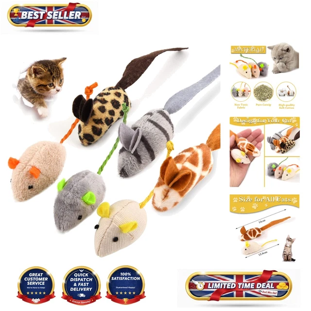 ENVIRONMENTALLY FRIENDLY CATNIP Mouse Toys - 6 Count for All Breeds £10 ...