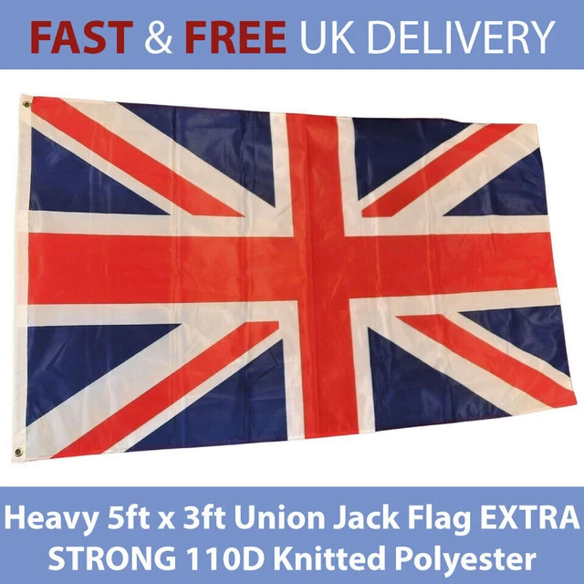 2 X Huge Union Jack Car Stickers – Mirror Silver & Gloss Black, Wavy British Flag Vinyl Decals