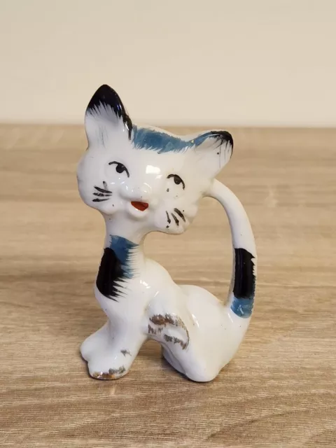 Vintage MCM Ceramic Cat Figurine Japan