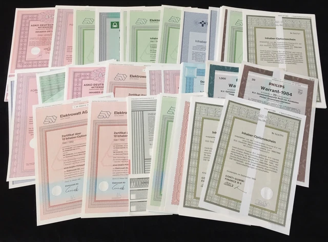 Germany Japan Elektrowatt Swiss+Benetton Share Certificates (Apx 150) Apr979