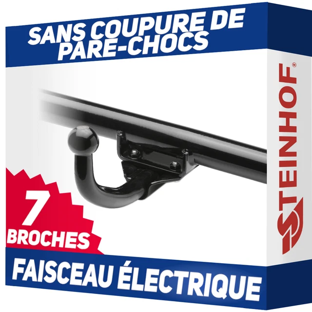 Attelage Fixe + Faisceau 7 Broches Pour Renault Kangoo I (1997-2008) - Capacité 1350 Kg