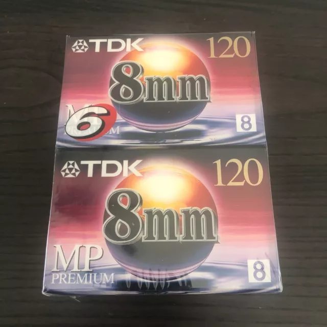 TDK 8mm MP Premium 120 Minute Blank Video Cassette Tapes Sealed LOT OF 6