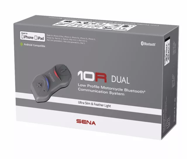 SENA 10R Bluetooth 4.1 Headset & Intercom Single 10R-02